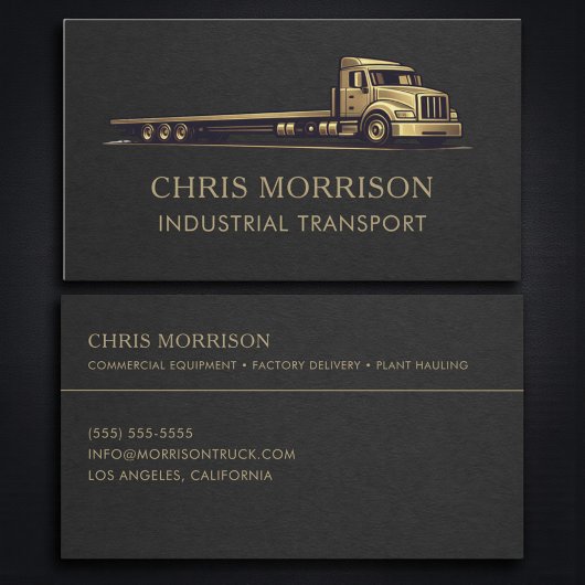 Carte De Visite Service de transport industriel professionnel