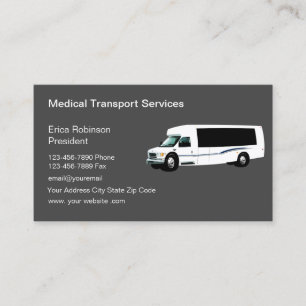 Carte De Visite Service de Transport Médical Moderne