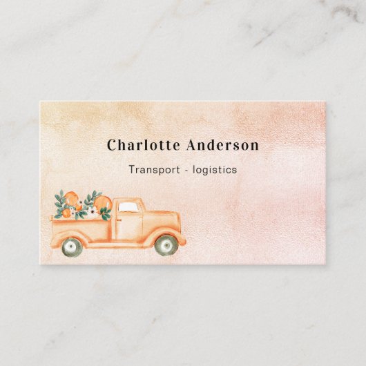 Carte De Visite Service de transport routier code QR féminin (Devant)
