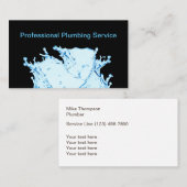 Carte De Visite Service de tuyauterie de caractéristique de l'eau (Devant / Derrière)