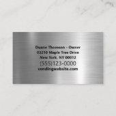 Carte De Visite Service de vente Aliments Snack Fournisseur Métal (Dos)