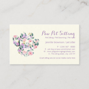 Carte De Visite Service de vérification quotidienne pour chats et 