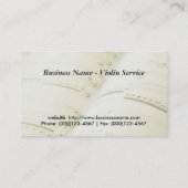 Carte de visite : Service de violon (Dos)