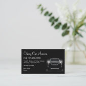 Carte De Visite Service De Voiture Classique Ou Conducteur Uber Mo (Debout devant)