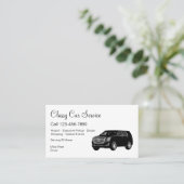 Carte De Visite Service De Voiture Classique Ou Thème De Conducteu (Debout devant)