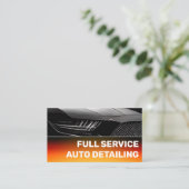 Carte De Visite Service de voiture cool sur mesure Black Bright Or (Debout devant)