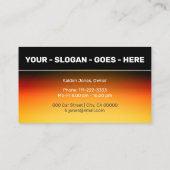 Carte De Visite Service de voiture cool sur mesure Black Bright Or (Dos)