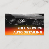 Carte De Visite Service de voiture cool sur mesure Black Bright Or (Devant)