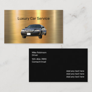 Carte De Visite Service de voiture de luxe classe Conducteur Uber