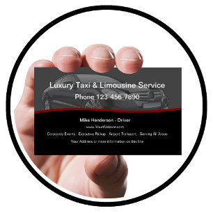 Carte De Visite Service de voiture de luxe en taxi limousine