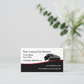 Carte De Visite Service De Voiture De Luxe Taxi (Debout devant)