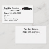 Carte De Visite Service de voiture de taxi (Devant / Derrière)