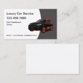 Carte De Visite Service de voiture de taxi chic (Devant / Derrière)