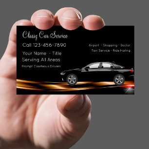 Carte De Visite Service de voiture de taxi Classy