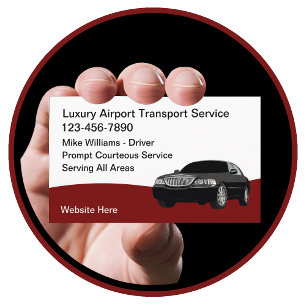 Carte De Visite Service de voiture de taxi de transport aéroportua