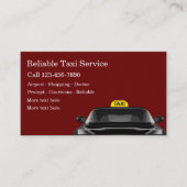 Carte De Visite Service De Voiture De Taxicab Moderne (Devant)