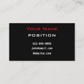 Carte De Visite Service De Voiture LUXUEUX Ou Code QR Uber Driver (Dos)