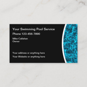 Carte De Visite Service d'eau de piscine