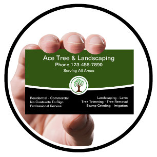 Carte De Visite Service d'élagage d'arbres d'aménagement paysager