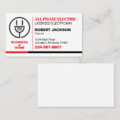 Carte De Visite Service d'électricien (Devant / Derrière)