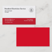 Carte De Visite Service d'électricien (Devant / Derrière)