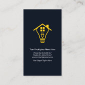 Carte De Visite Service d'électricien de circuit électrique à domi (Dos)