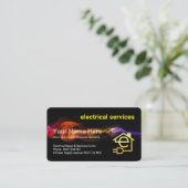 Carte De Visite Service d'électricien éclair foudroyant rapide (Debout devant)