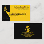 Carte De Visite Service d'électricien en ampoule électrique (Devant / Derrière)