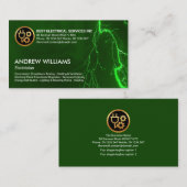 Carte De Visite Service d'électricien Flash de foudre brillant (Devant / Derrière)