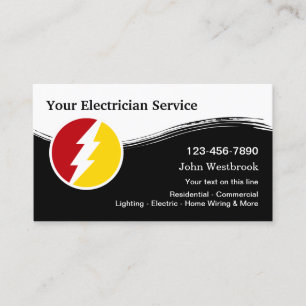 Carte De Visite Service d'électricien moderne