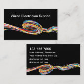 Carte De Visite Service d'électricien moderne Conception câblée (Devant / Derrière)