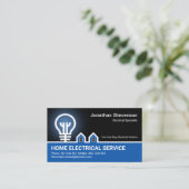 Carte De Visite Service d'électricien-poste-frontière pour ampoule (Debout devant)