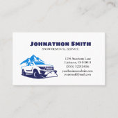 Carte De Visite Service d'enlèvement de la neige à basse neige du (Devant)