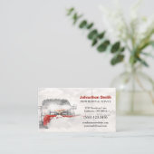 Carte De Visite Service d'enlèvement de la neige à basse neige du (Debout devant)