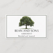 Carte De Visite Service d'enlèvement de l'Arbre Arboriste (Devant)