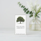 Carte De Visite Service d'enlèvement de l'Arbre Arboriste (Debout devant)