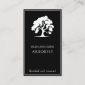 Carte De Visite Service d'enlèvement de l'Arbre Arboriste (Devant)