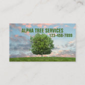 Carte De Visite Service d'enlèvement de l'arbre d'aménagement du t (Devant)