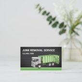 Carte De Visite Service d'enlèvement des ordures à maille noire Ca (Debout devant)