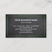Carte De Visite Service d'enlèvement des ordures de tableau noir C (Dos)