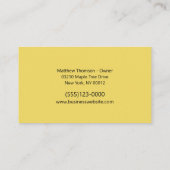 Carte De Visite Service d'enlèvement des ordures d'enlèvement des  (Dos)