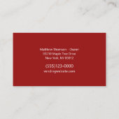 Carte De Visite Service d'enlèvement des ordures d'enlèvement des  (Dos)