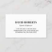 Carte De Visite Service d'enlèvement et d'enlèvement de junk vétér (Dos)