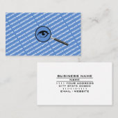 Carte De Visite Service d'enquête privée Inspecteur Agence Pro (Devant / Derrière)