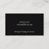 Carte De Visite Service d'entraînement équestre à cheval (Dos)