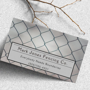 Carte De Visite Service d'entreprise de clôture