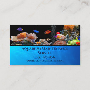Carte De Visite Service d'entretien d'aquarium professionnel