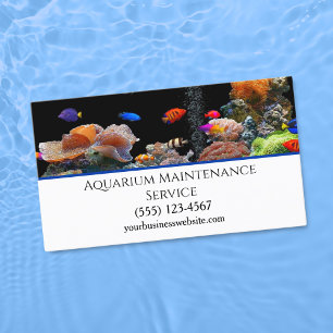 Carte De Visite Service d'entretien d'aquarium professionnel