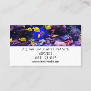 Carte De Visite Service d'entretien d'aquarium professionnel