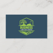 Carte De Visite Service d'entretien de la pelouse bleu moderne Pay (Dos)